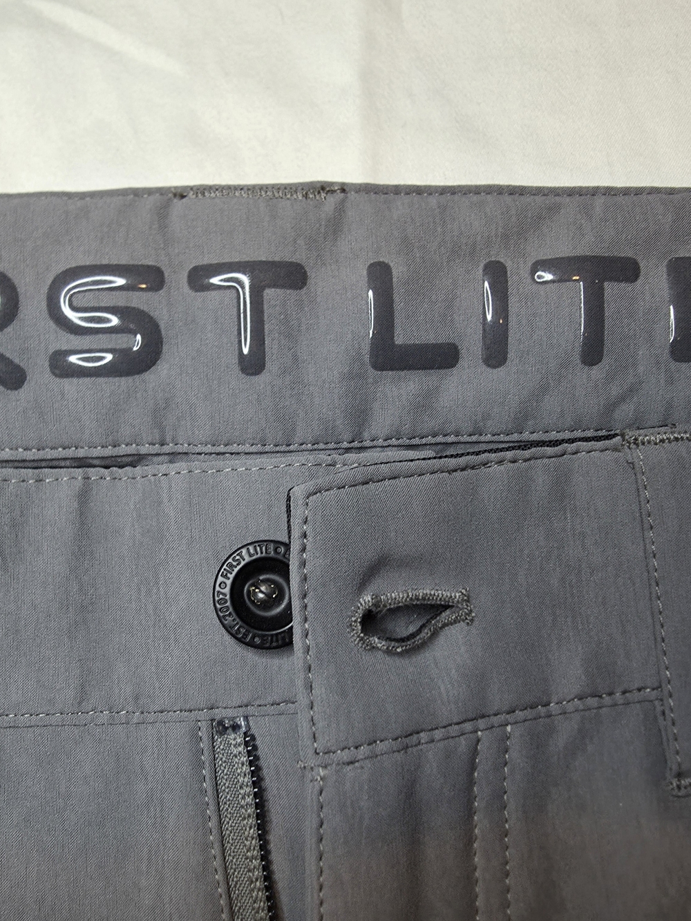 First Lite Gray Men's Hybrid Outdoor Shorts - Picture 2 of 8
